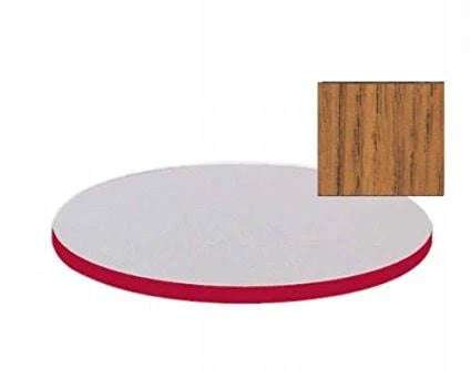 Round Cafe Breakroom Top in Medium Oak T3716