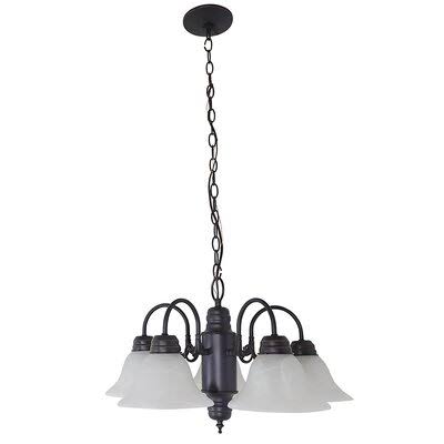 Oil Rubbed Bronze 5-Light Chandelier D536
