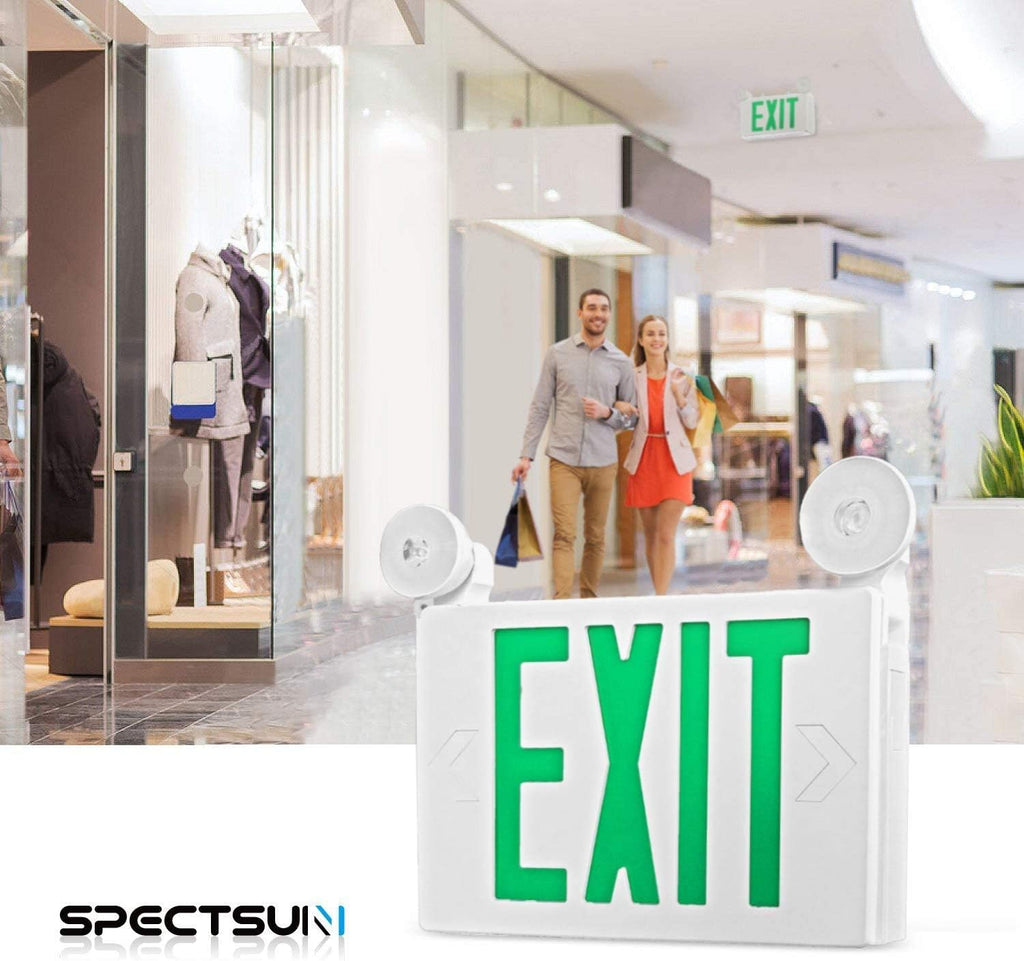 12 Pack LED Exit Sign with Emergency Lights, Double Face, Battery Backup K10246