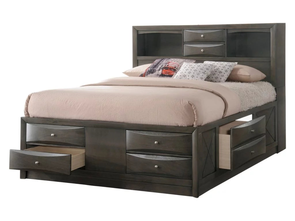 Queen Size 6pc Solid Wood Bedroom Set W4136