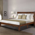 12 inch Solid Wood Platform Bed with Headboard King Q7398