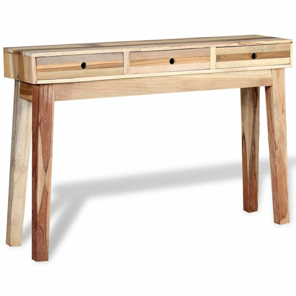Console Table with 3 Storage Drawers Reclaimed Wood Y807772