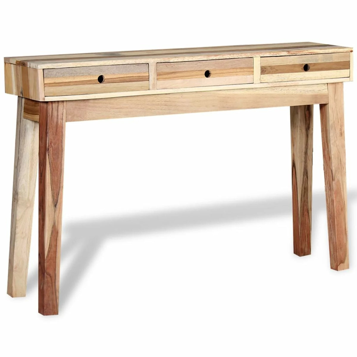 Console Table with 3 Storage Drawers Reclaimed Wood Y807772