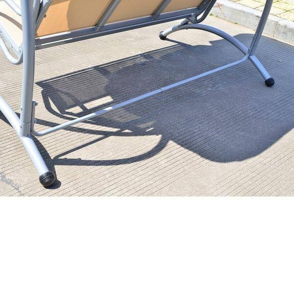 Sand Color 3 Person Outdoor Canopy Swing S1374