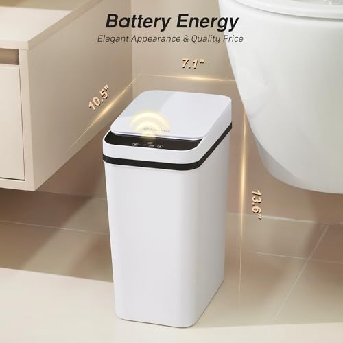2.6 Gallon Automatic Motion Sensor Black Trash Can E515