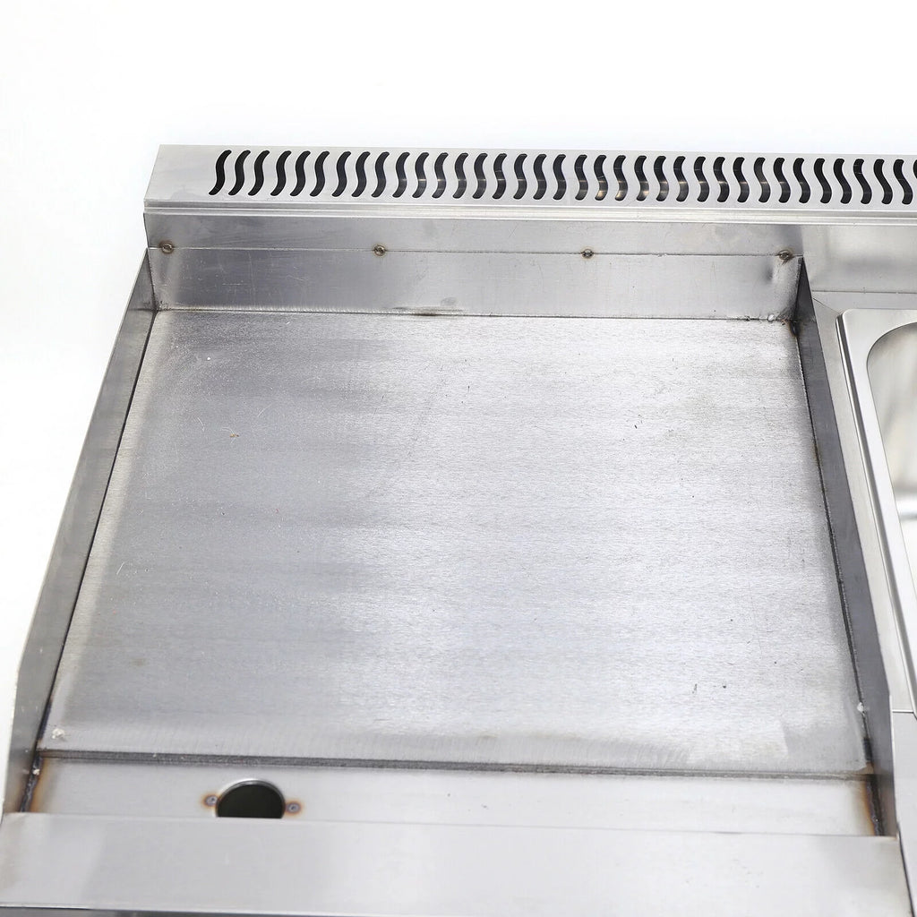 Commercial Gas Griddle Flat Top Grill Deep Fryer Combo L827