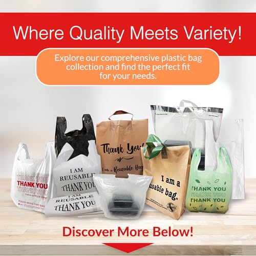 Thank You Plastic Bags 350 Count White O4355