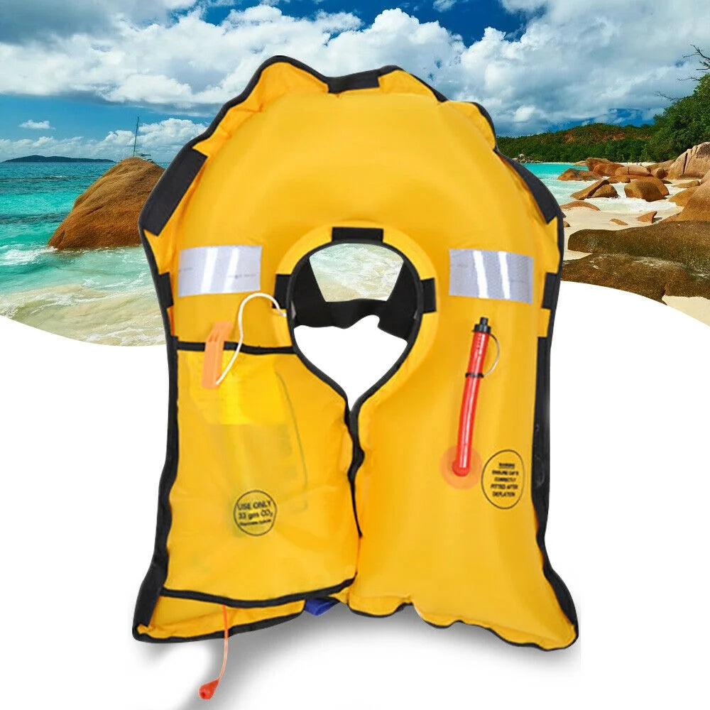 Adult Manual/Automatic CO2 Inflatable Life Jacket Vest PFD S716648