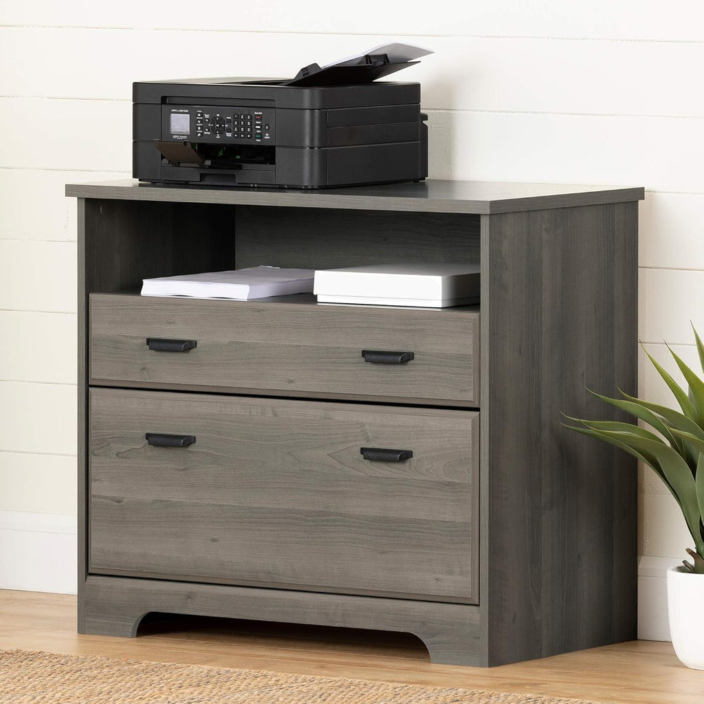 Gray Maple 2-Drawer File Cabinet H430