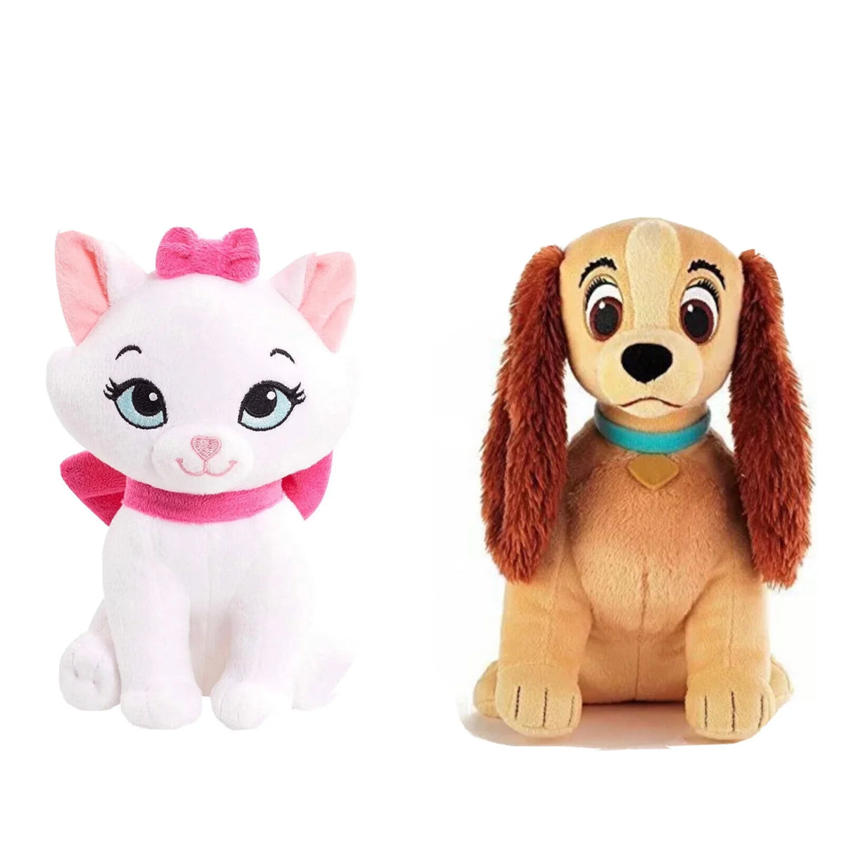 Cat & Dog 12” Plush Set Stuffed Animal X729935