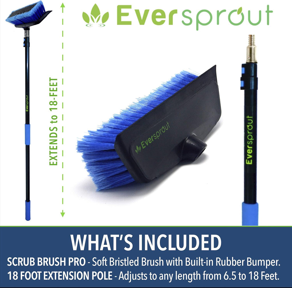 5-to-12 Foot Scrub Brush with Rubber Bumper P59428