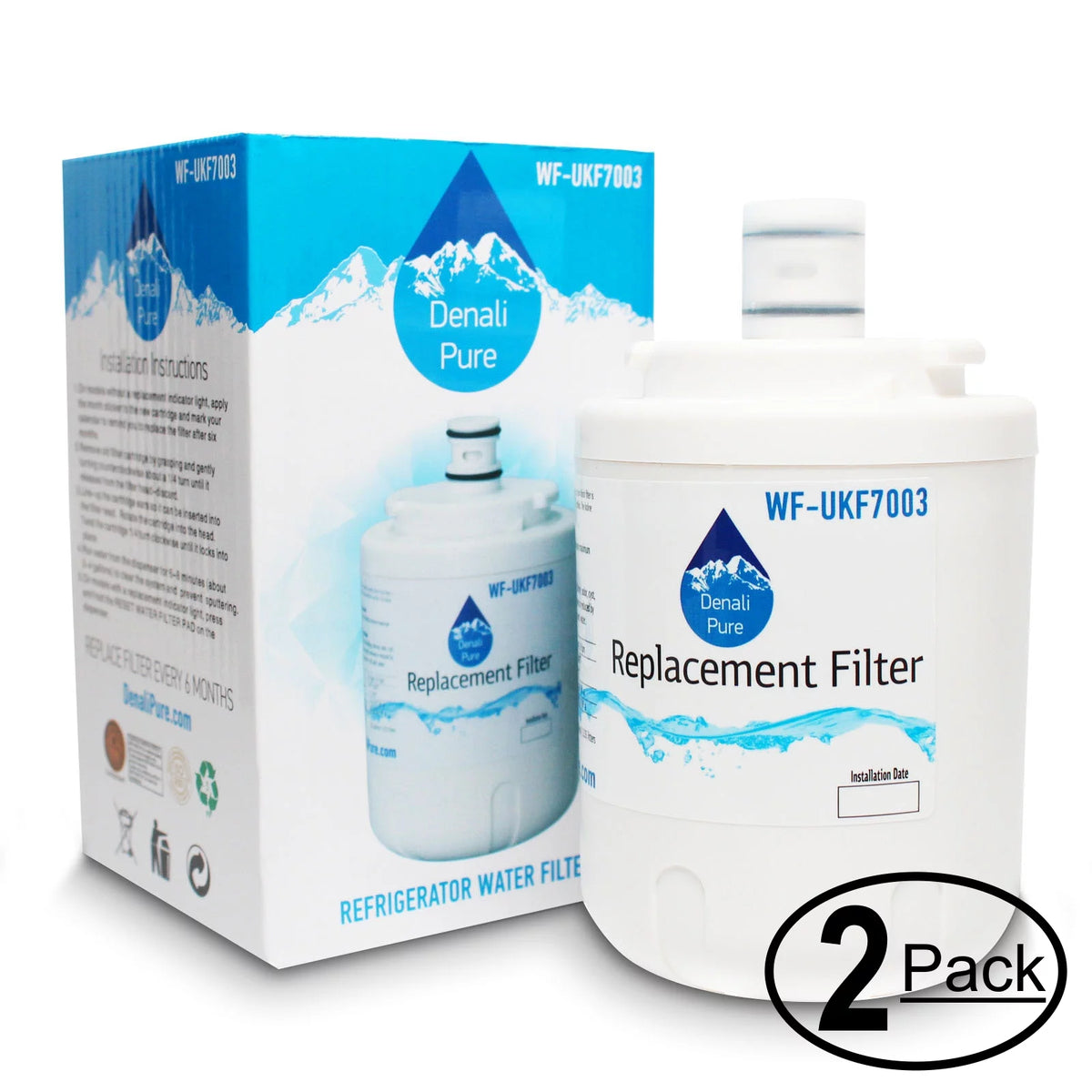 2-Pack Refrigerator Water Filter Cartridge Z561