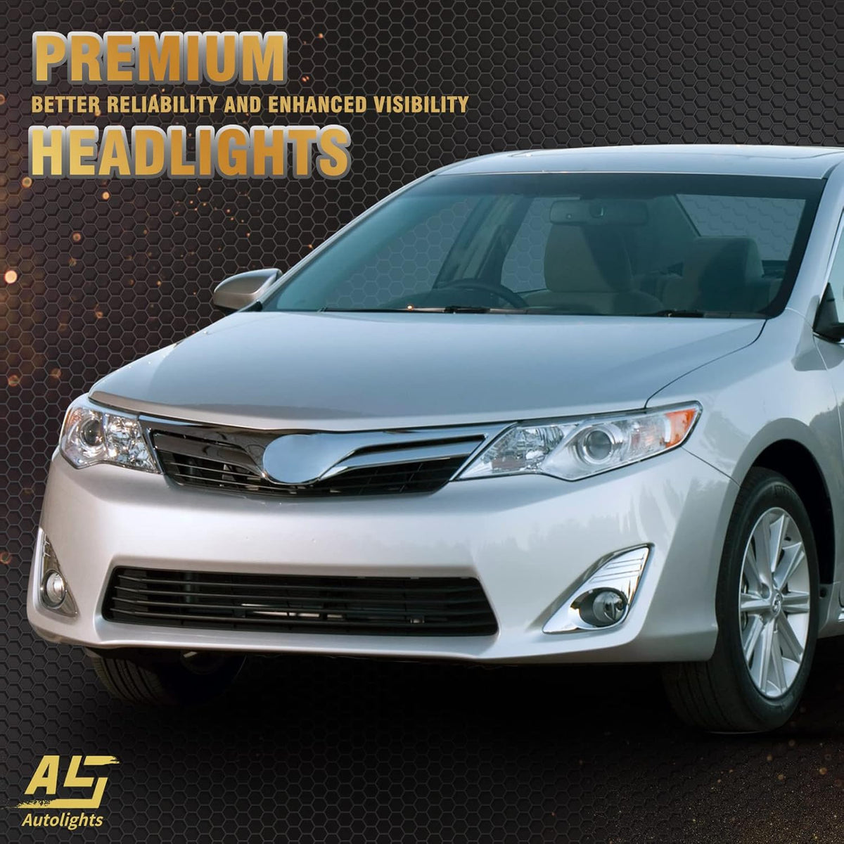 Headlight Assembly Chrome Housing for 2012-2014 Camry H5907