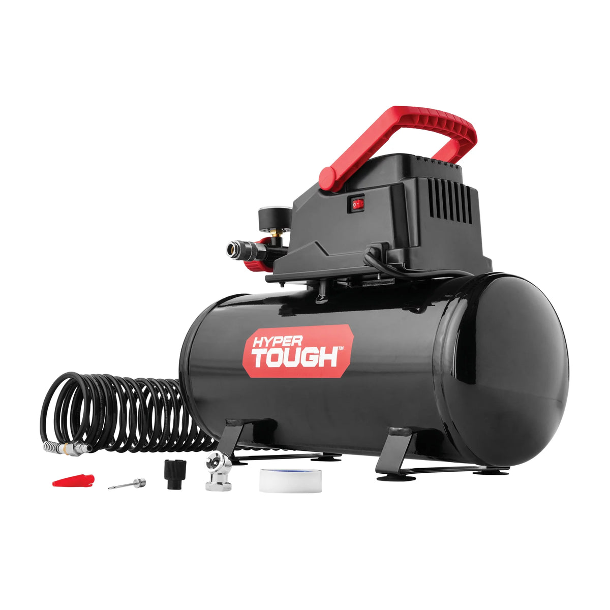 3 Gallon Oil-free Portable Air Compressor with Hose & Inflation Accessory Kit, 100 PSI L364625