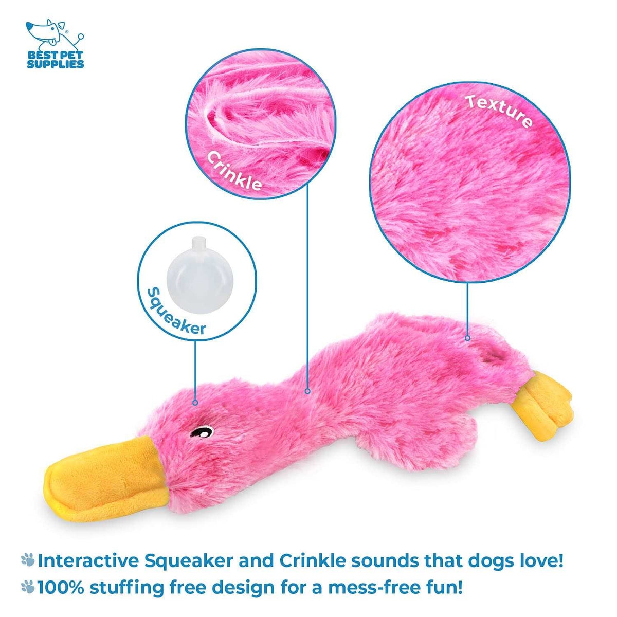 Crinkle Dog Toy with Soft Squeaker N86596