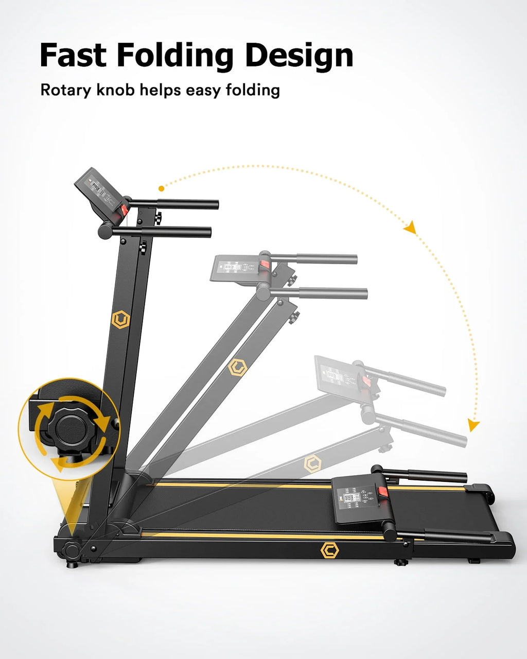 2.25HP Folding Treadmill with LCD Display B651878