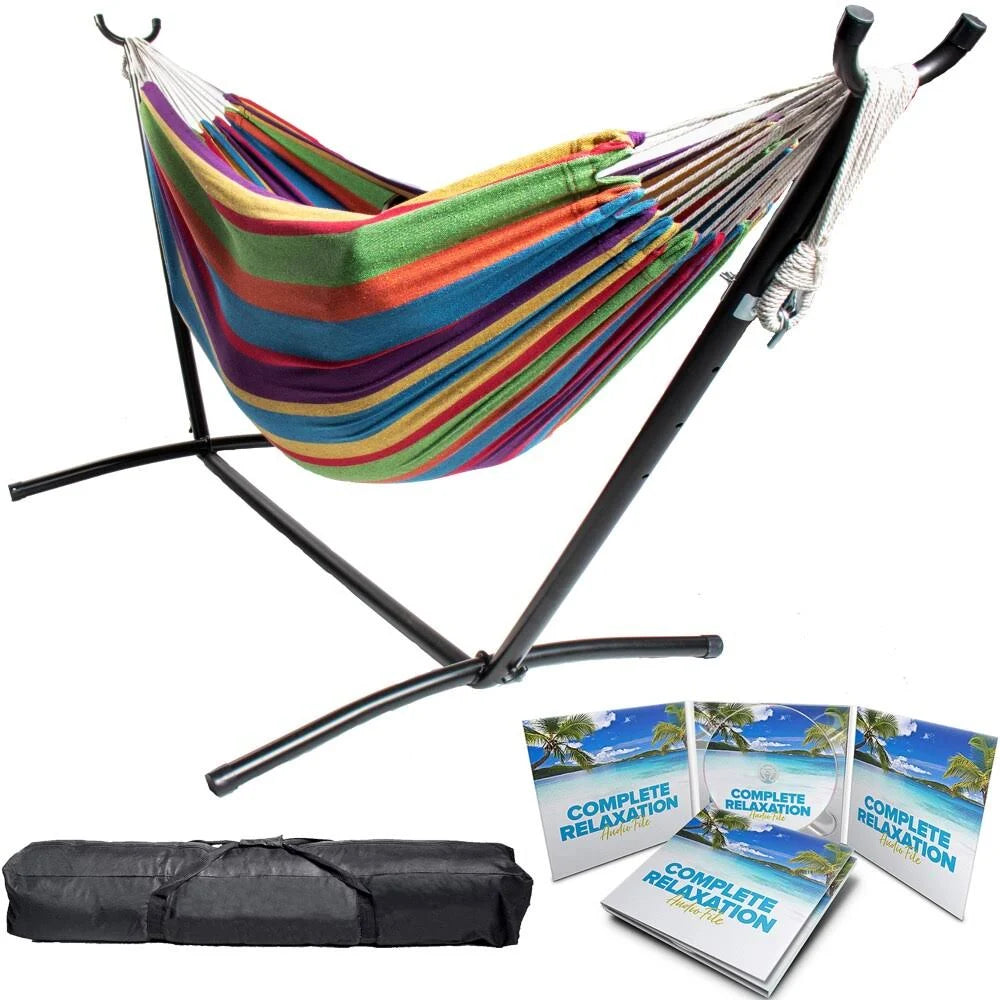 Double Camping Hammock with Stand A7958