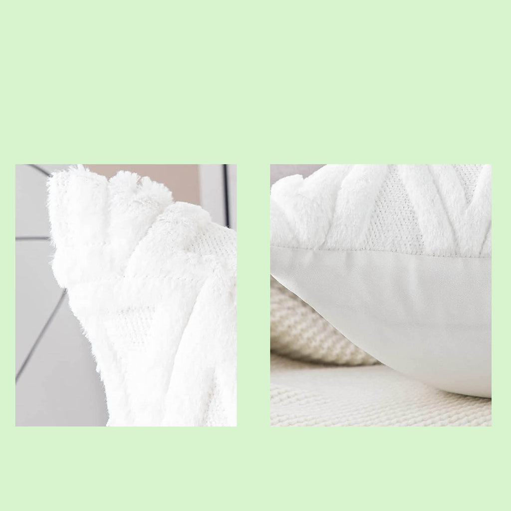 Set of 2 Soft Plush Velvet Decorative Throw Pillow Covers 24x24 inch Square Cushion Case T7777