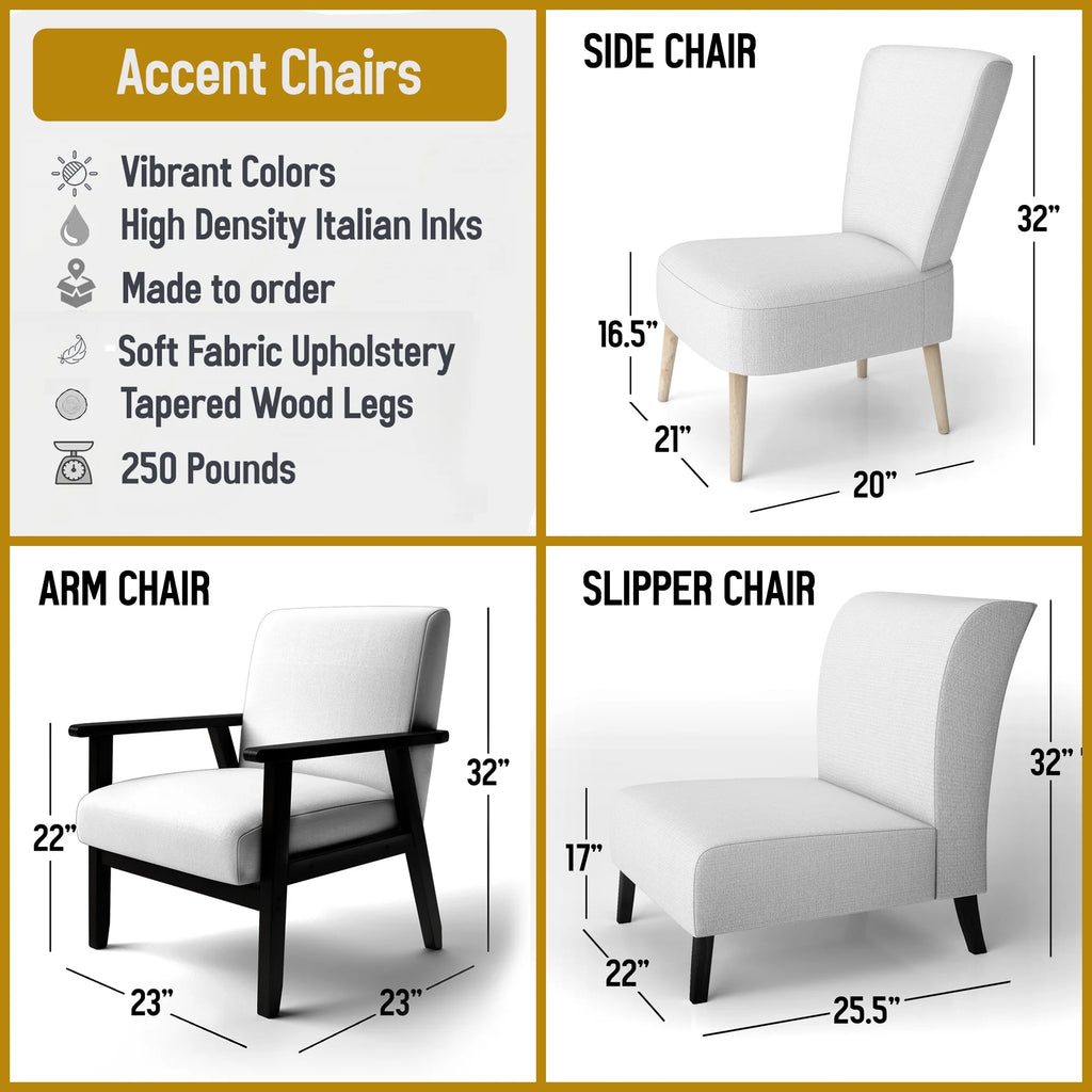 Upholstered Accent Chair and Arm Chair T77317