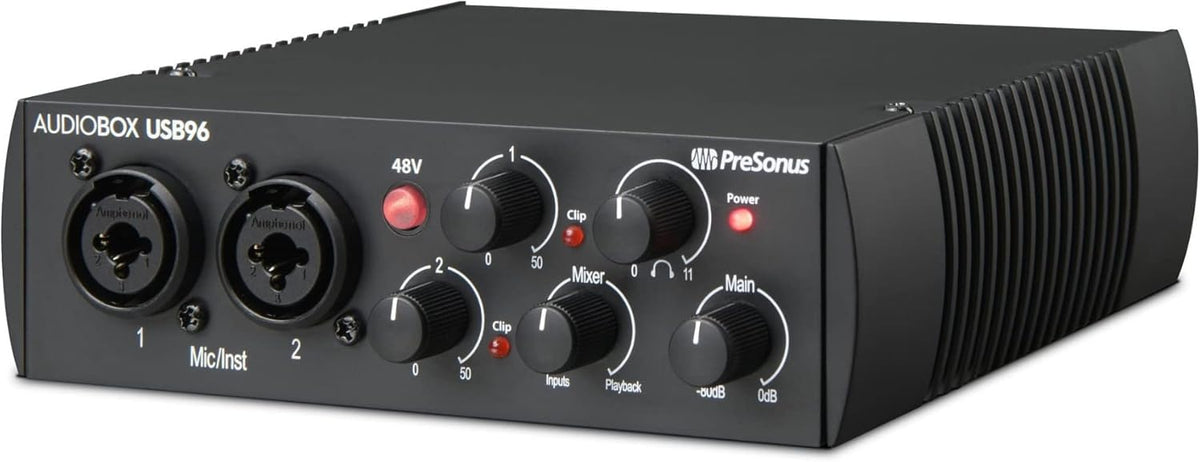 2x2 USB 2.0 Audio Interface with Headphones and Cable Bundle N4574