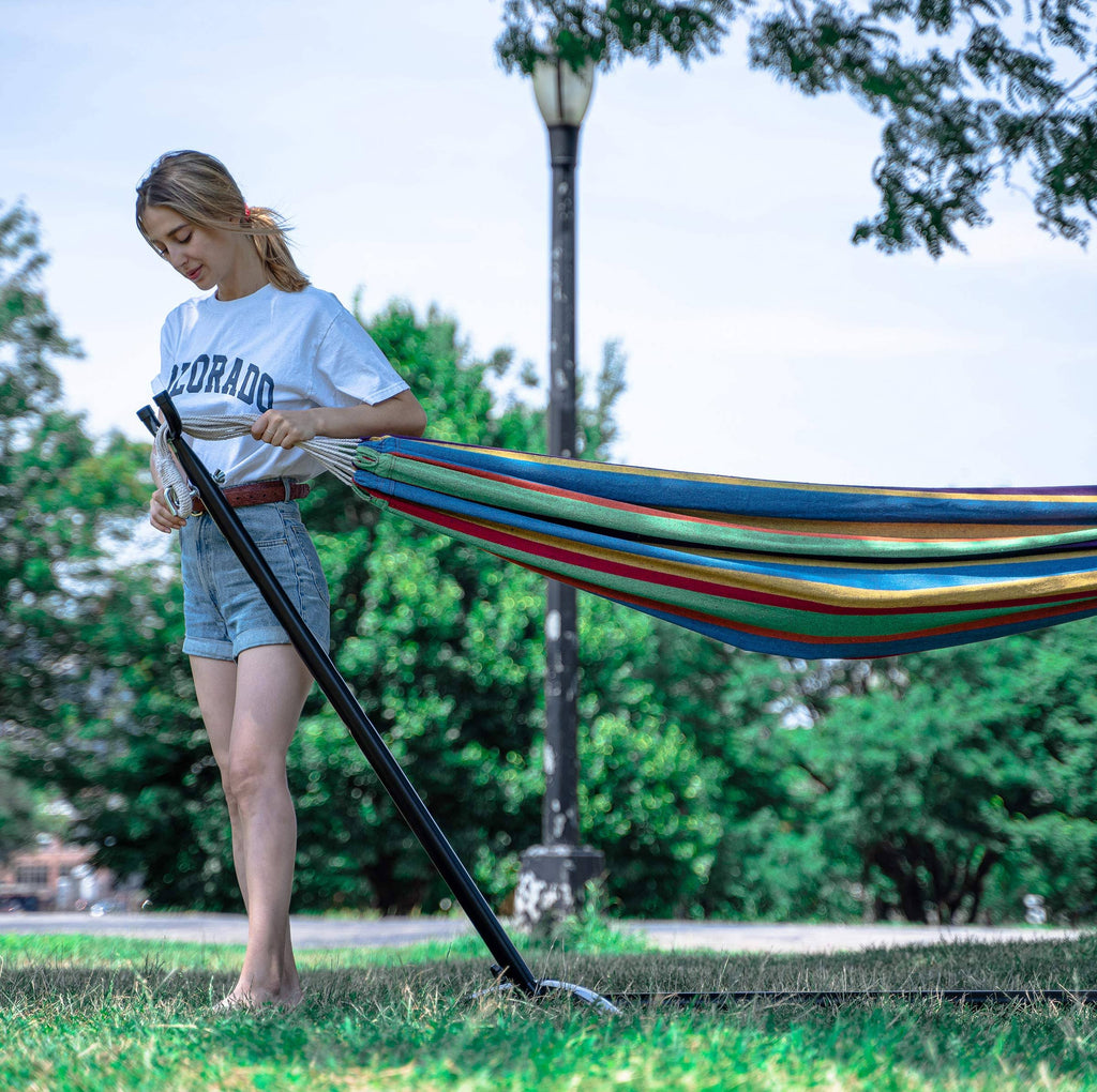 Double Camping Hammock with Stand A7958
