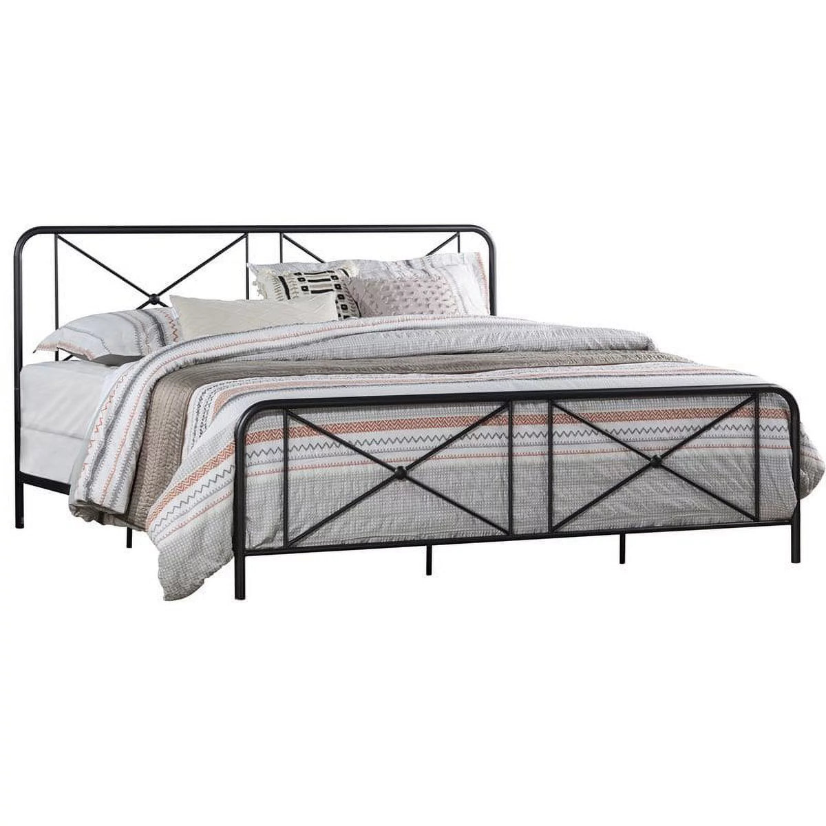 Metal King Bed Black D624279