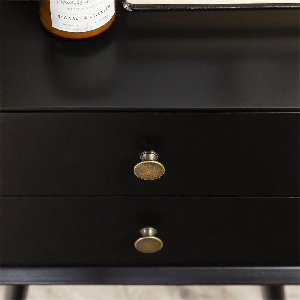 Black 2-Drawer Nightstand X31499