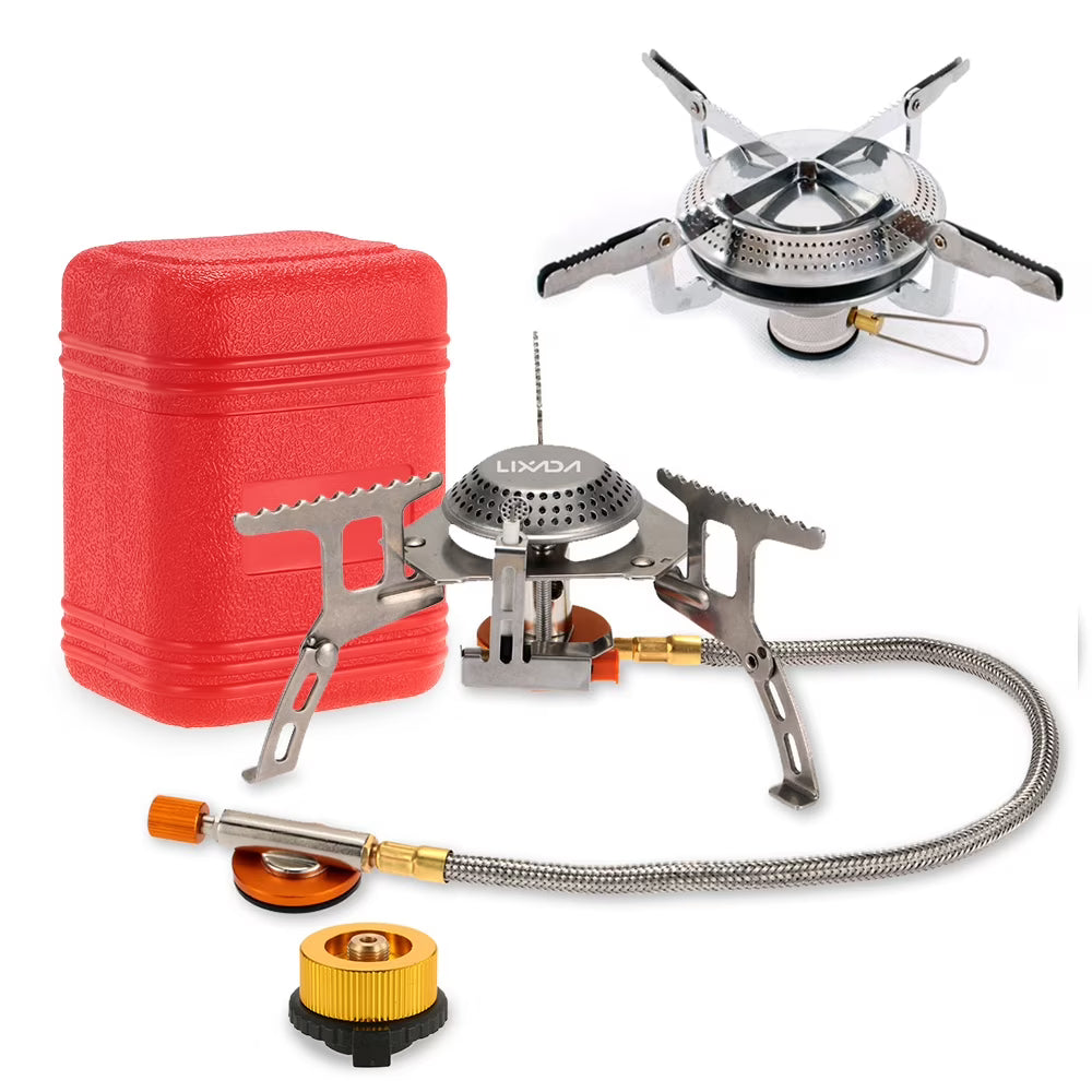 Camping Foldable Gas Set with Gas Conversion Head Adapter F50729