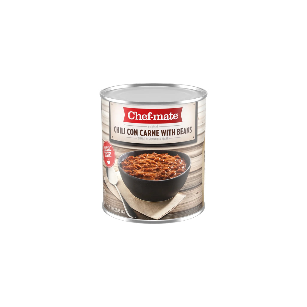 Beef Chili Canned Beans with Meat 6 lb 11 oz Pack of 18 U523