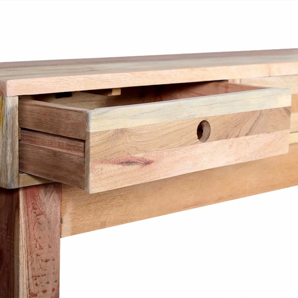 Console Table with 3 Storage Drawers Reclaimed Wood Y807772