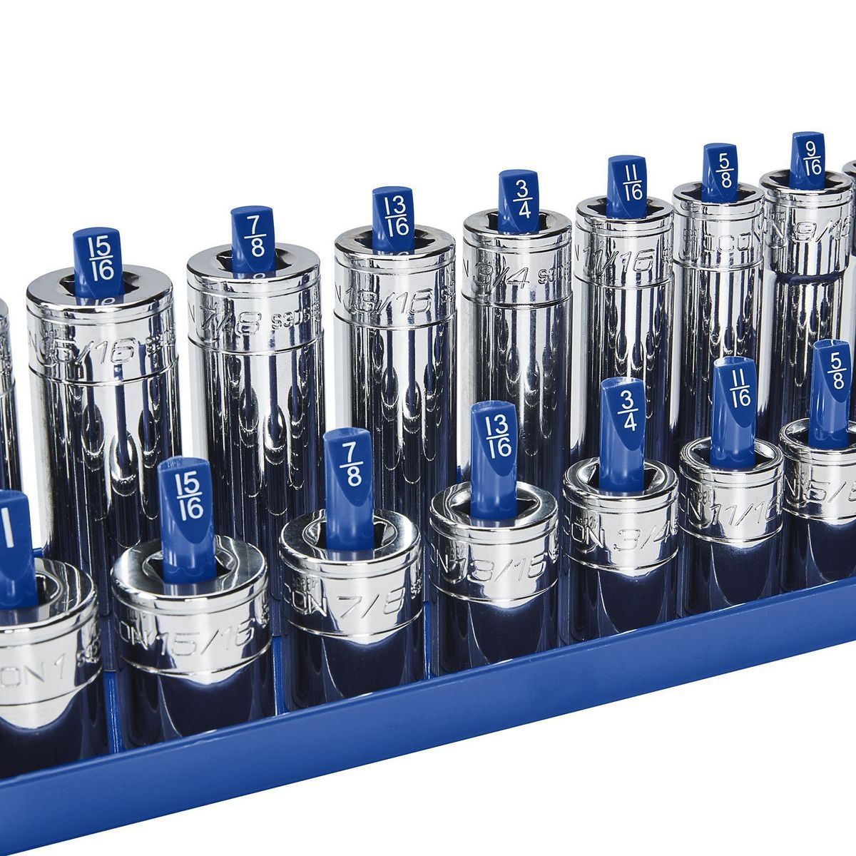 3 Piece Blue SAE Socket Tray L10824