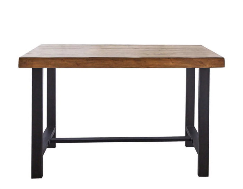 Natural Honey Wood and Metal Counter Table N489094