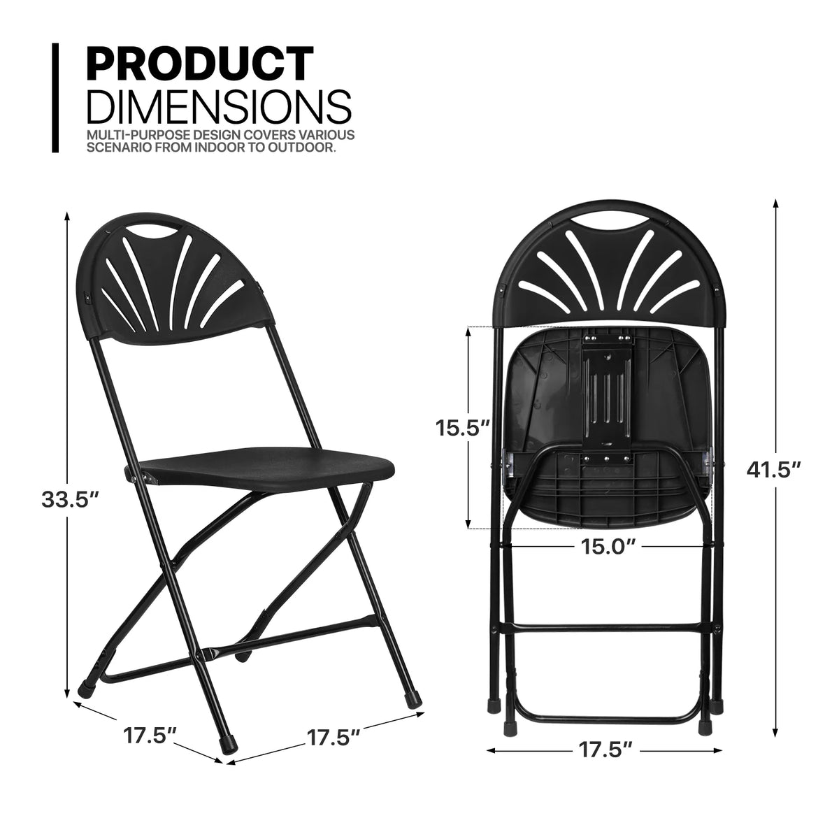 11 Pieces White Folding Plastic Table and Chair Set T360335