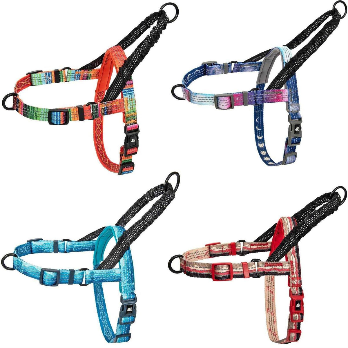 Reflective No Pull Dog Harness with Bungee Handle I56362