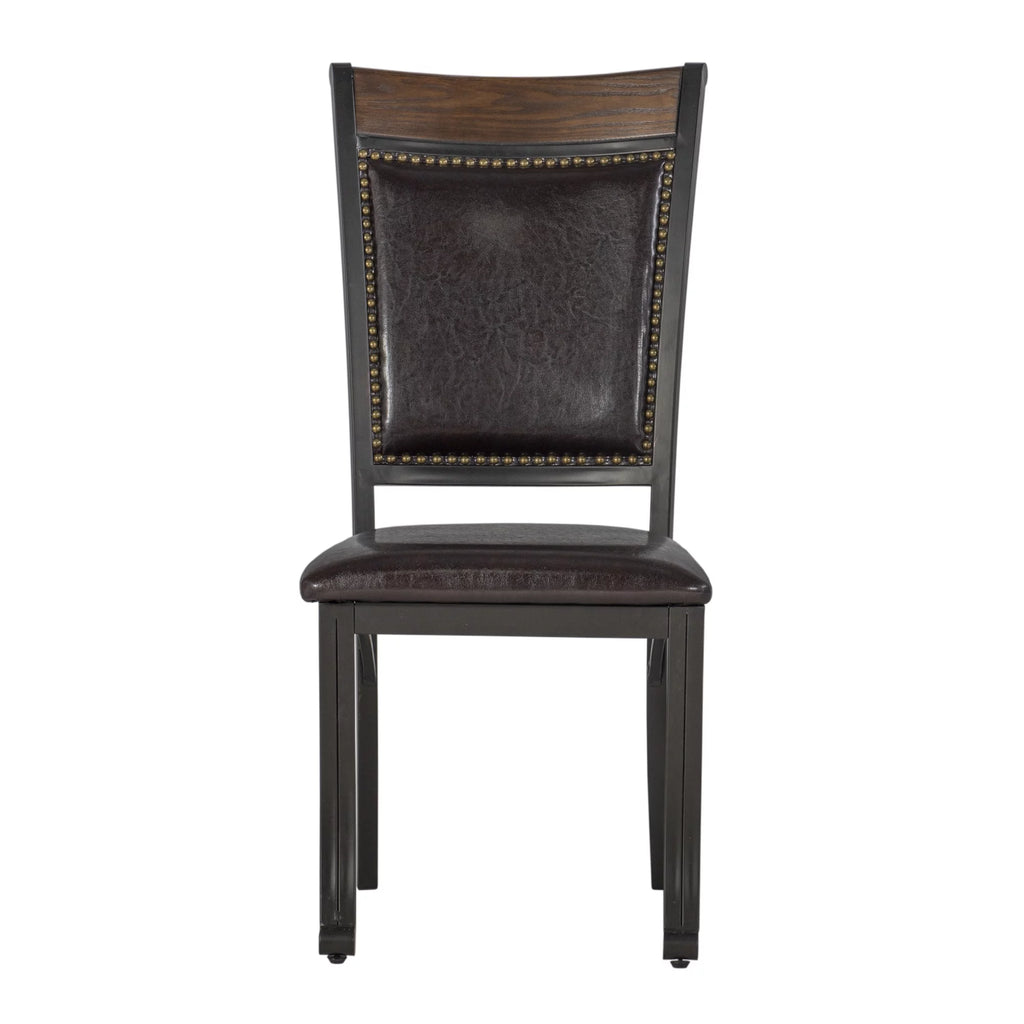 Set of 2 Faux Leather Dining Chairs C5710
