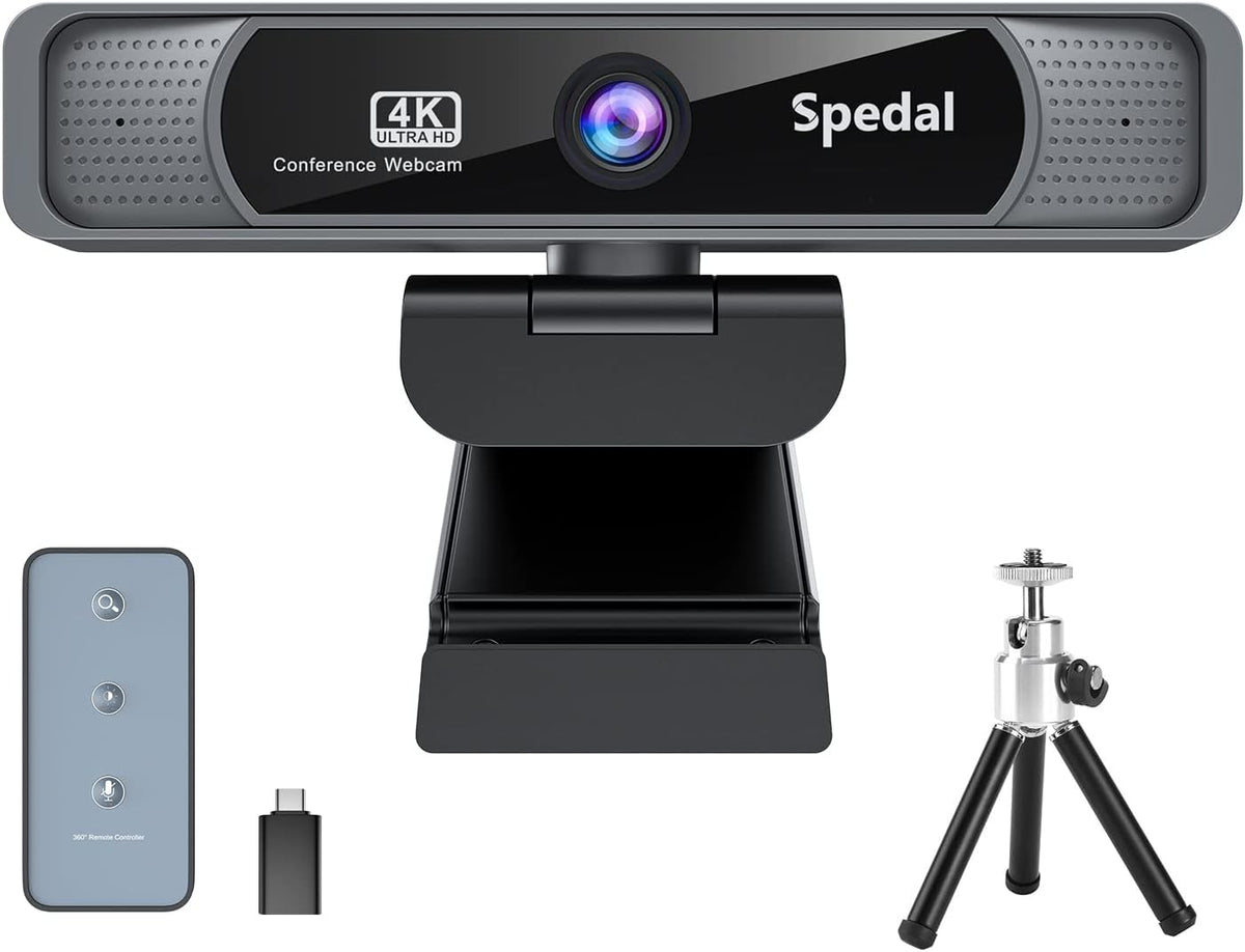 4K Webcam with Dual Microphones, 120° Wide Angle Zoomable Web Camera G52407
