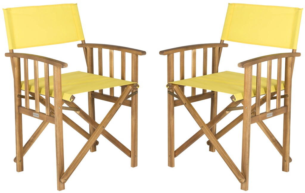 Set of 2 Natural Yellow Outdoor Chair G26881