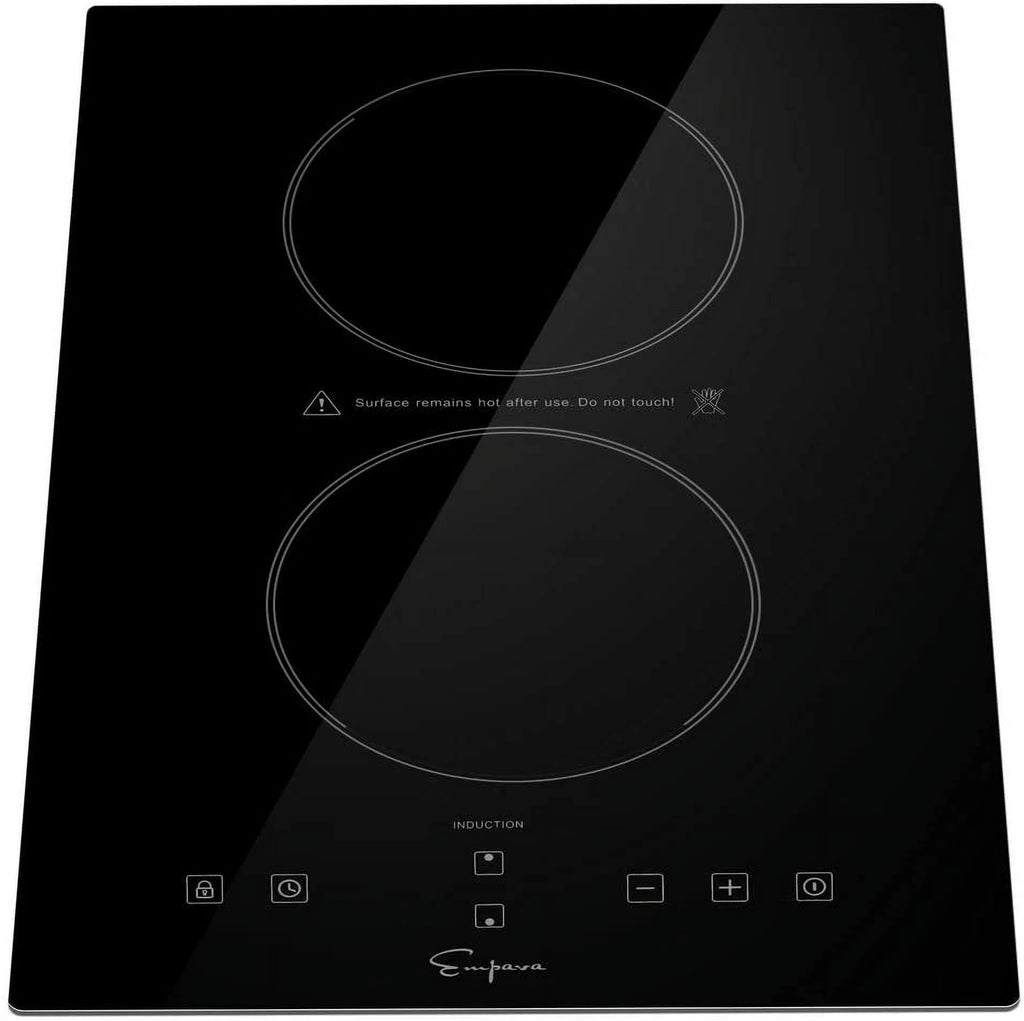 Electric Induction Cooktop with 2 Burners Black 12 Inch K9325