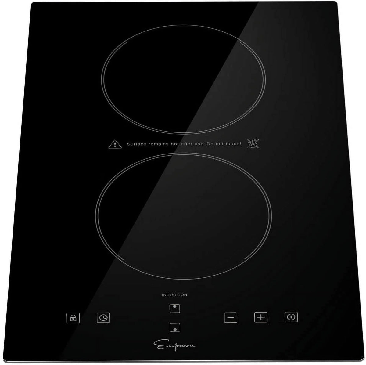 Electric Induction Cooktop with 2 Burners Black 12 Inch K9325