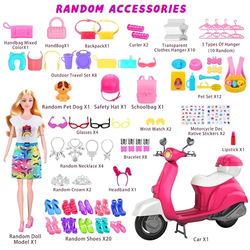 91 Pcs Doll Convertible Car Set X830