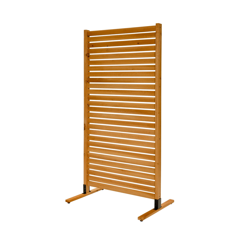 6 ft H x 3 ft W Slatted Wood Privacy Screen Kit (1 Panel) J726
