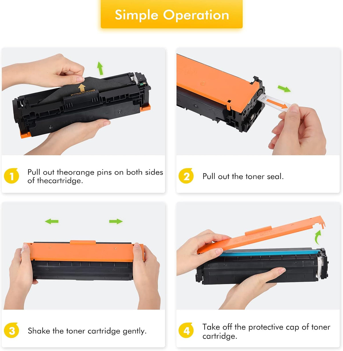 4-Pack Black Cyan Yellow Magenta Toner Cartridge X433523