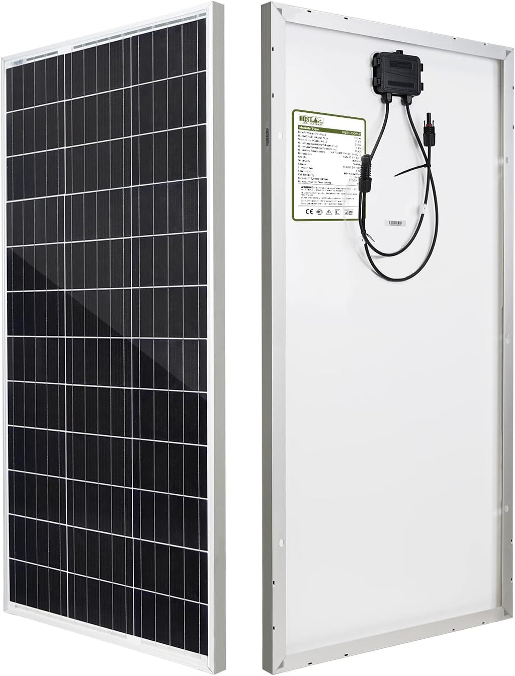 100 Watt 12V Monocrystalline Solar Panel with Solar Connectors B990