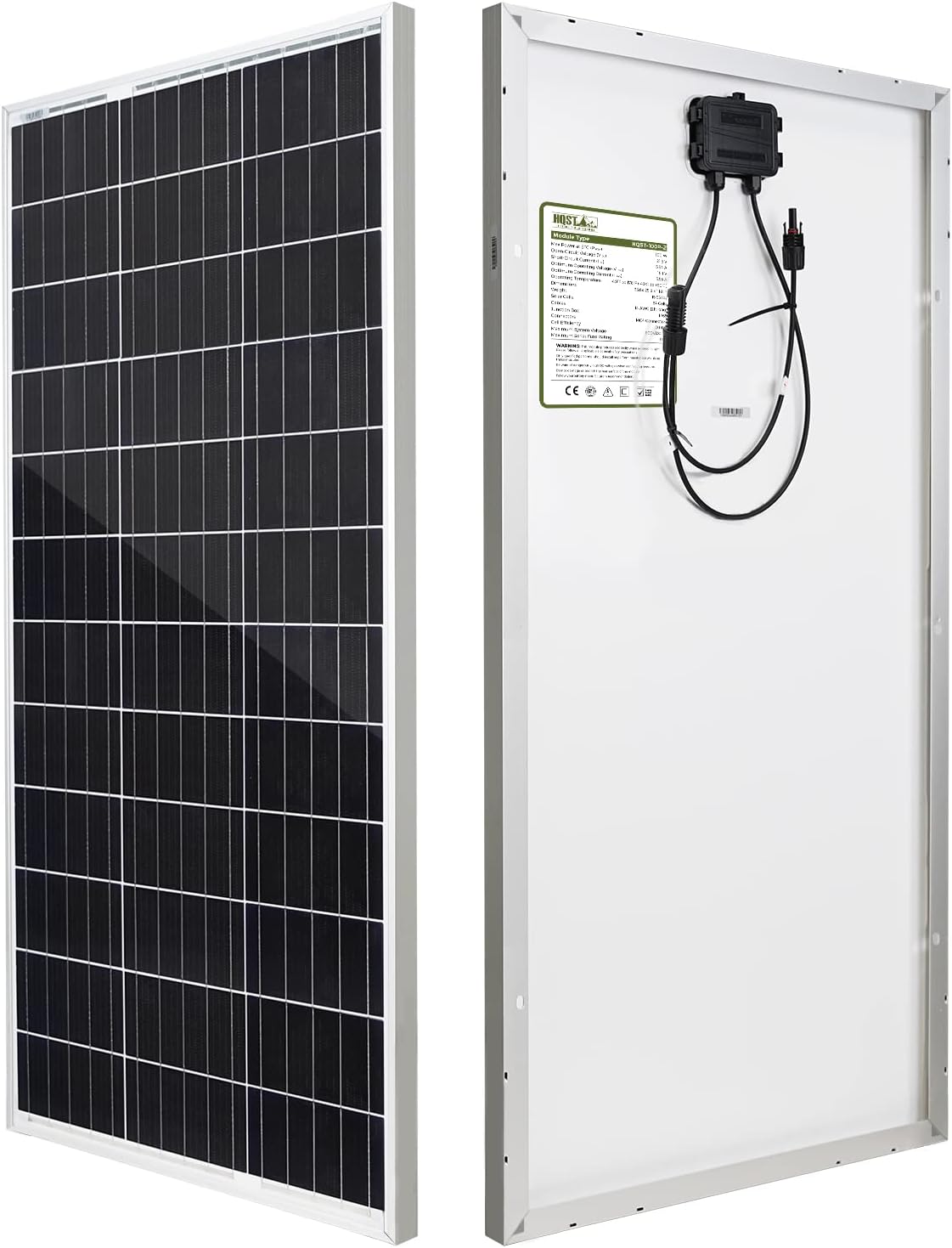 100 Watt 12V Monocrystalline Solar Panel with Solar Connectors B990