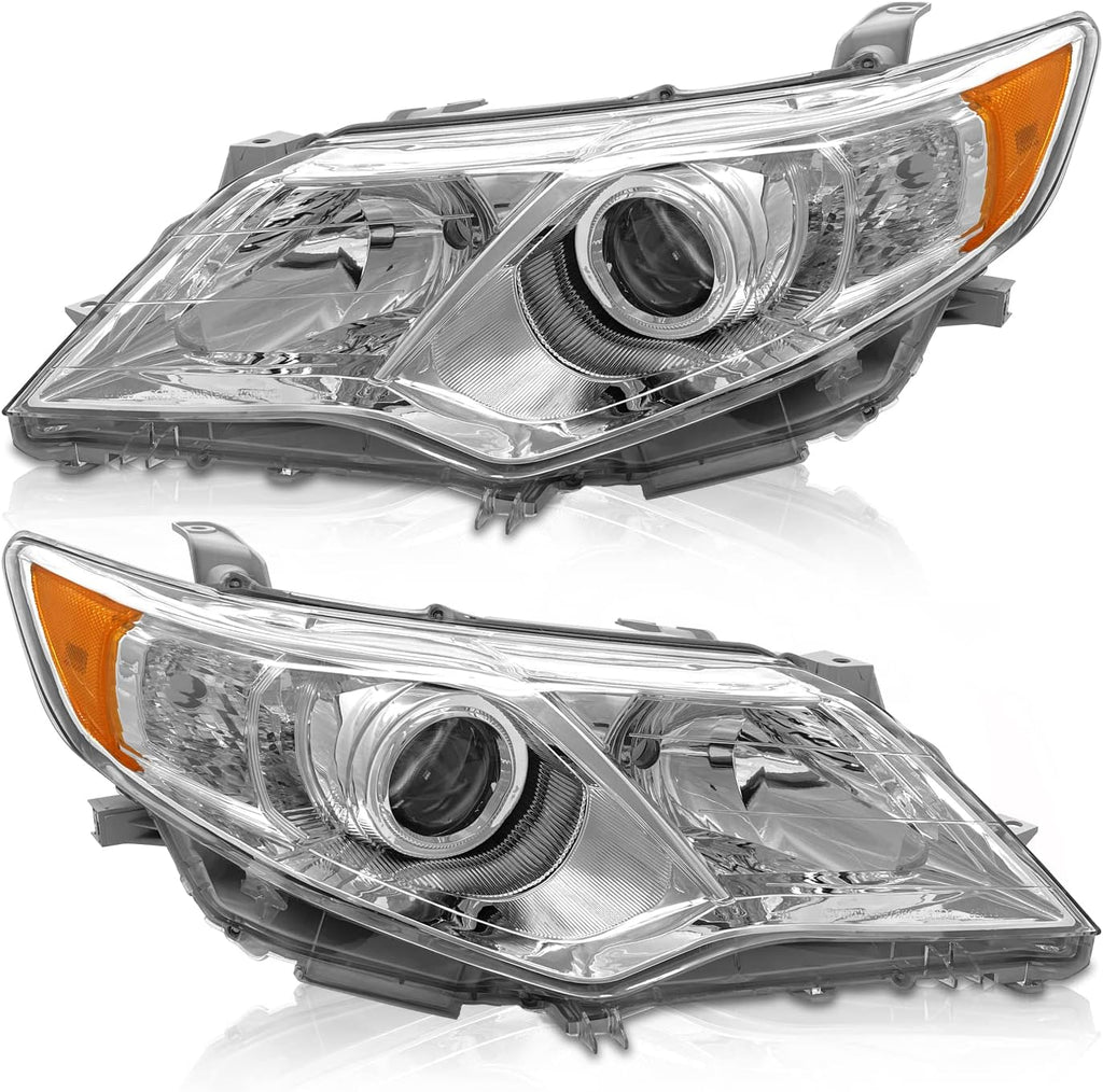 Headlight Assembly Chrome Housing for 2012-2014 Camry H5907