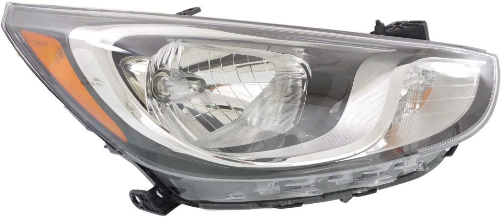 Hyundai Accent Headlight Assembly 2012 2014 Driver Side Halogen L26245