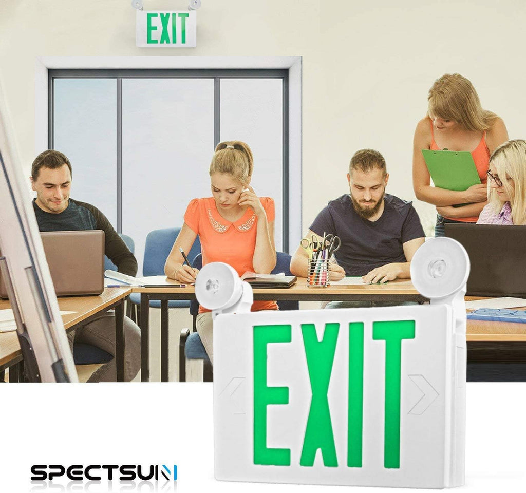 12 Pack LED Exit Sign with Emergency Lights, Double Face, Battery Backup K10246