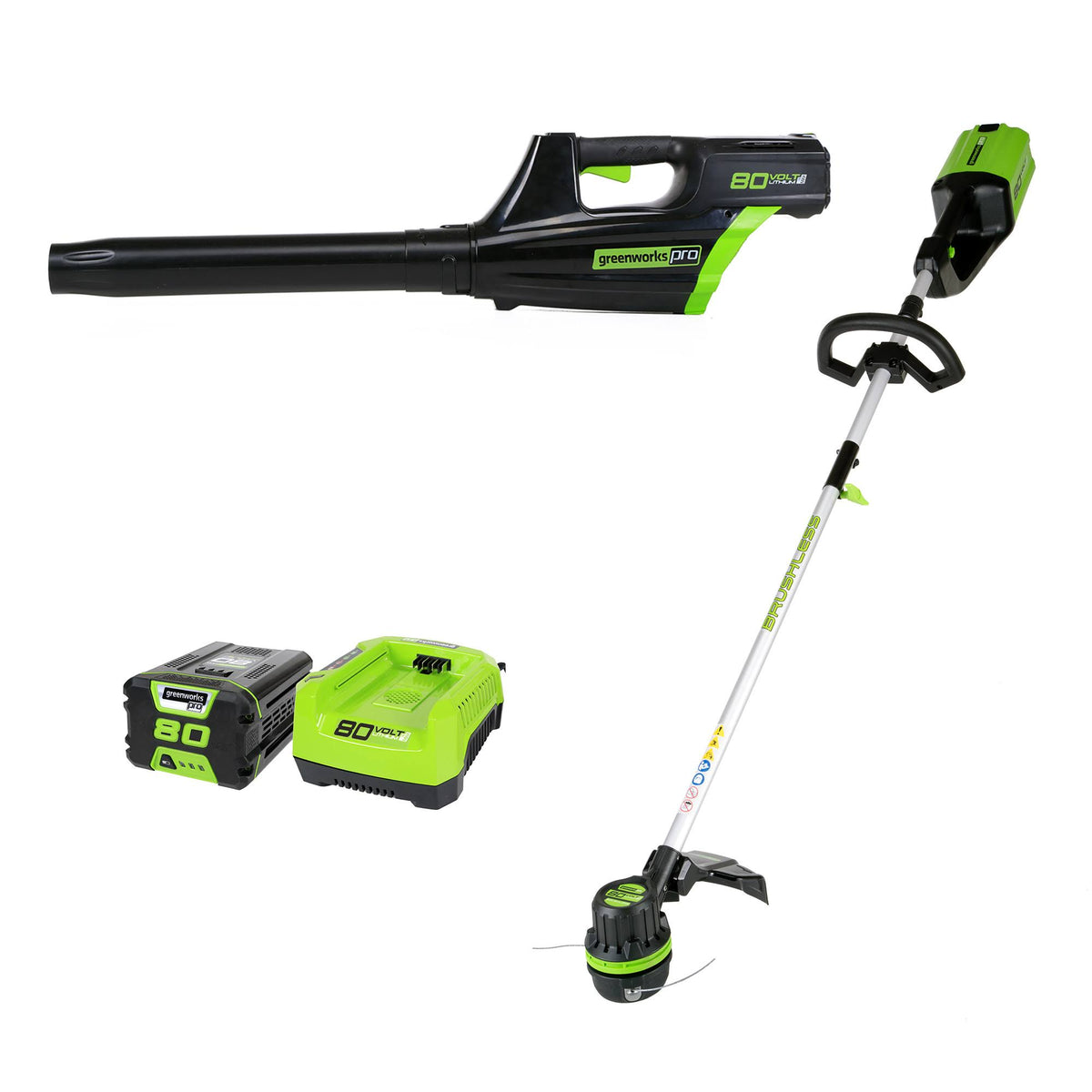 80V Cordless String Trimmer and Blower Combo K4148