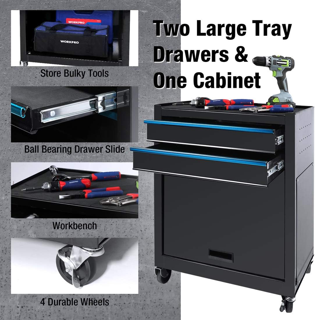 5-Drawer Rolling Tool Chest with Sliding Metal Drawer G23029