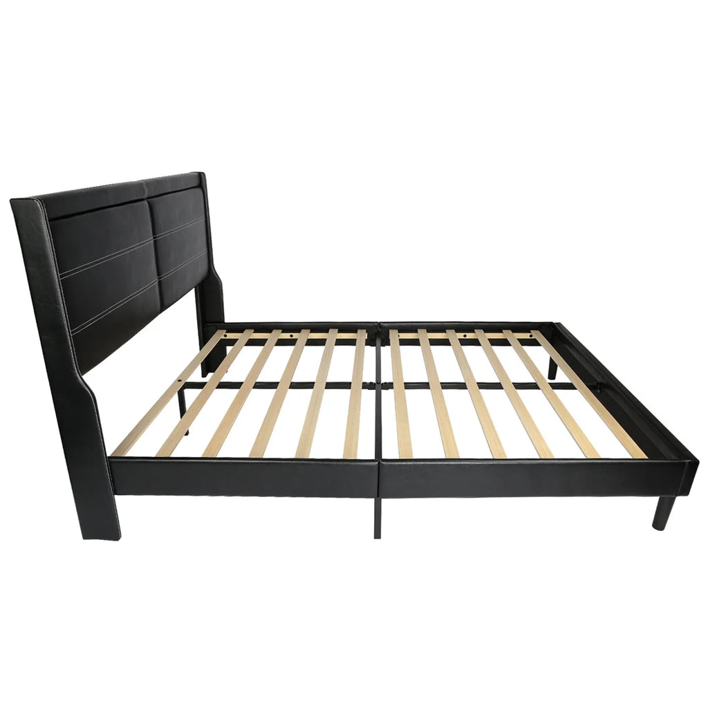 Queen Size Upholstered Bed with Lights Y7978